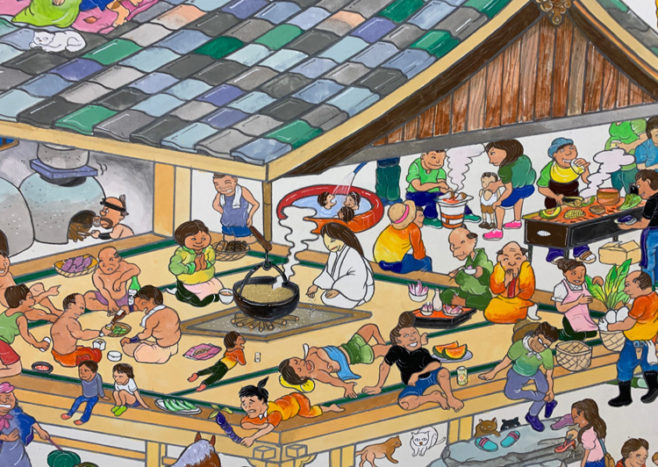 海野作品の一部をクローズアップ